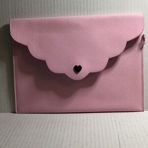 Simply gilded Pink Scalloped Clutch